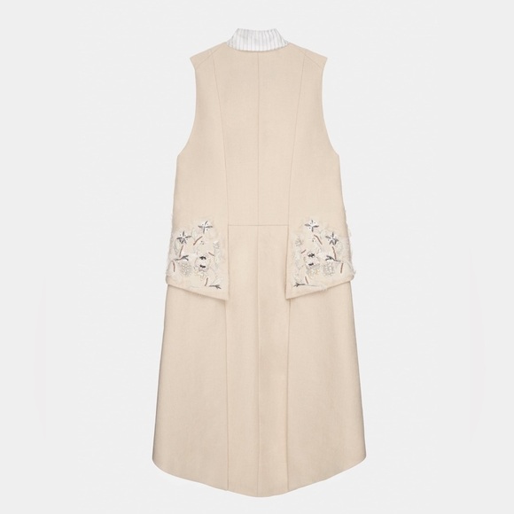 Zara ⚜️Atelier, RARE Wool Embroidered Tailcoat Vest S Cream. Limited Edition NWT - Picture 7 of 14